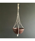 Suporte de  vaso para planta macramê Clean